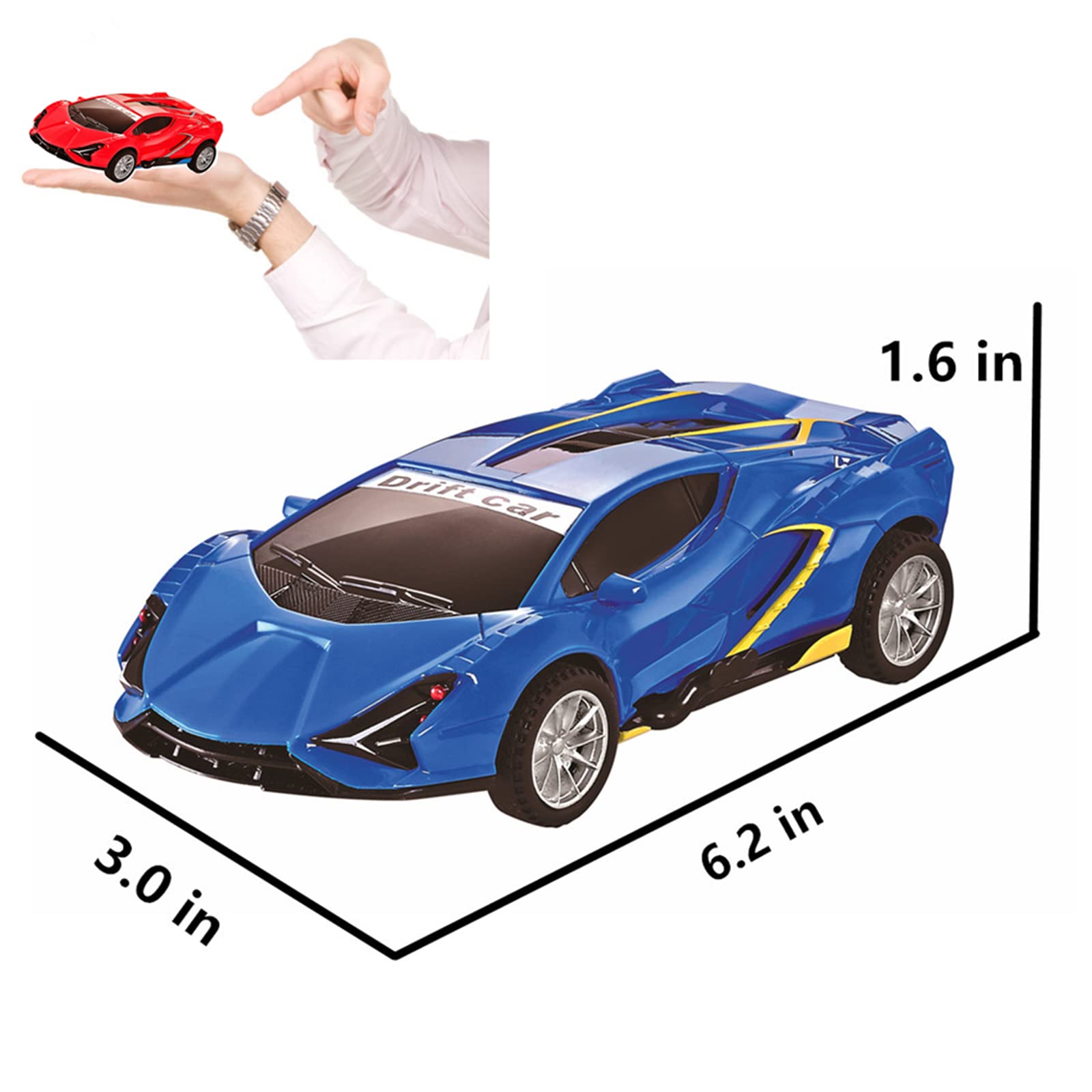 Johehe Inertia Drift Car Toy for Kids 3-6 Year Boys and Girls Model Car,2 Pack Push Go Friction Powered Vehicles Stunt Cars, Toddler Car for Kids Aged 3+ Gifts