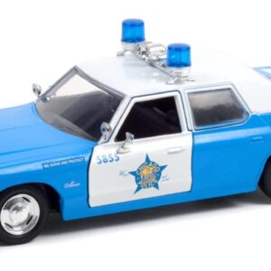 Greenlight 1974 Dodge Monaco Blue and White CPD Chicago Police Department (Illinois) Hot Pursuit Series 1/24 Diecast Model Car