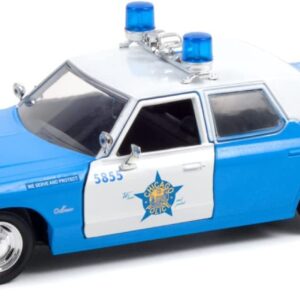 Greenlight 1974 Dodge Monaco Blue and White CPD Chicago Police Department (Illinois) Hot Pursuit Series 1/24 Diecast Model Car