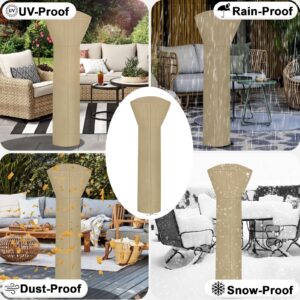 OutdoorLines Waterproof Outdoor Patio Heater Covers with Zipper and Storage Bag, Dust-proof UV-Resistant Windproof Propane Heavy Duty Heater Cover for Standing Heater, 1 Pack-89Hx33Dx19B inch Camel