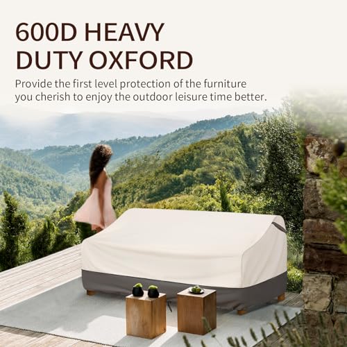 Bestalent Patio Furniture Covers Waterproof,Outdoor 3-Seater Sofa Cover Fits up to 79W x 38D x 35H inches