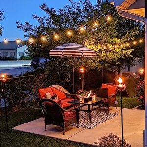 GLUROO 120FT LED String Lights, G40 Bulbs, Waterproof Dimmable Globe Hanging Cafe, Bistro Lights for Outside, 2Packs * 60ft