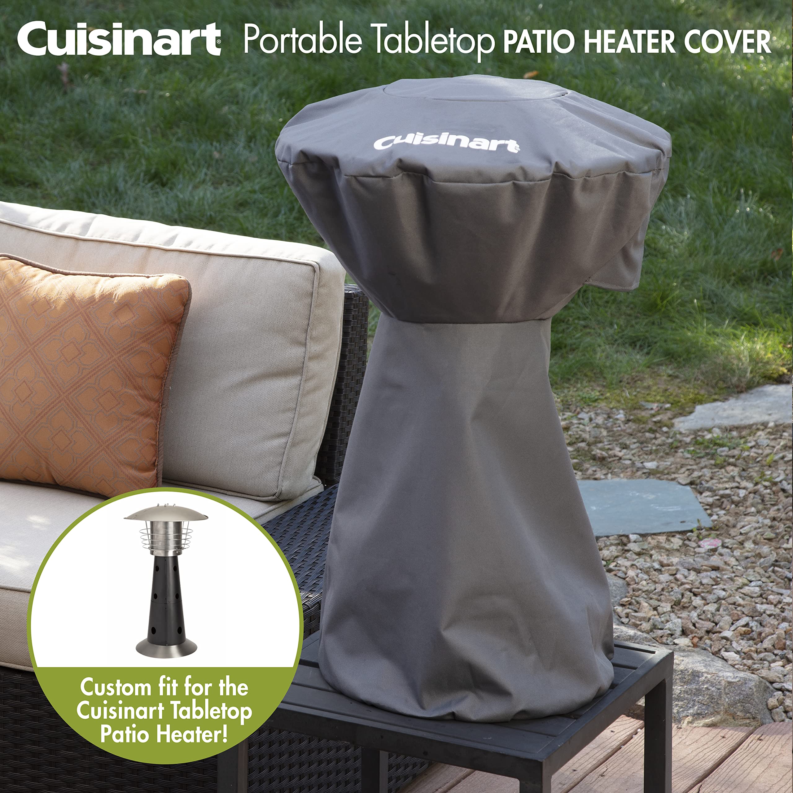 Cuisinart CHC-501 Tabletop Patio Heater, Durable Rip-Resistant Polyester (Cover Fits COH-500), 18.9" x 18.9" x 25"