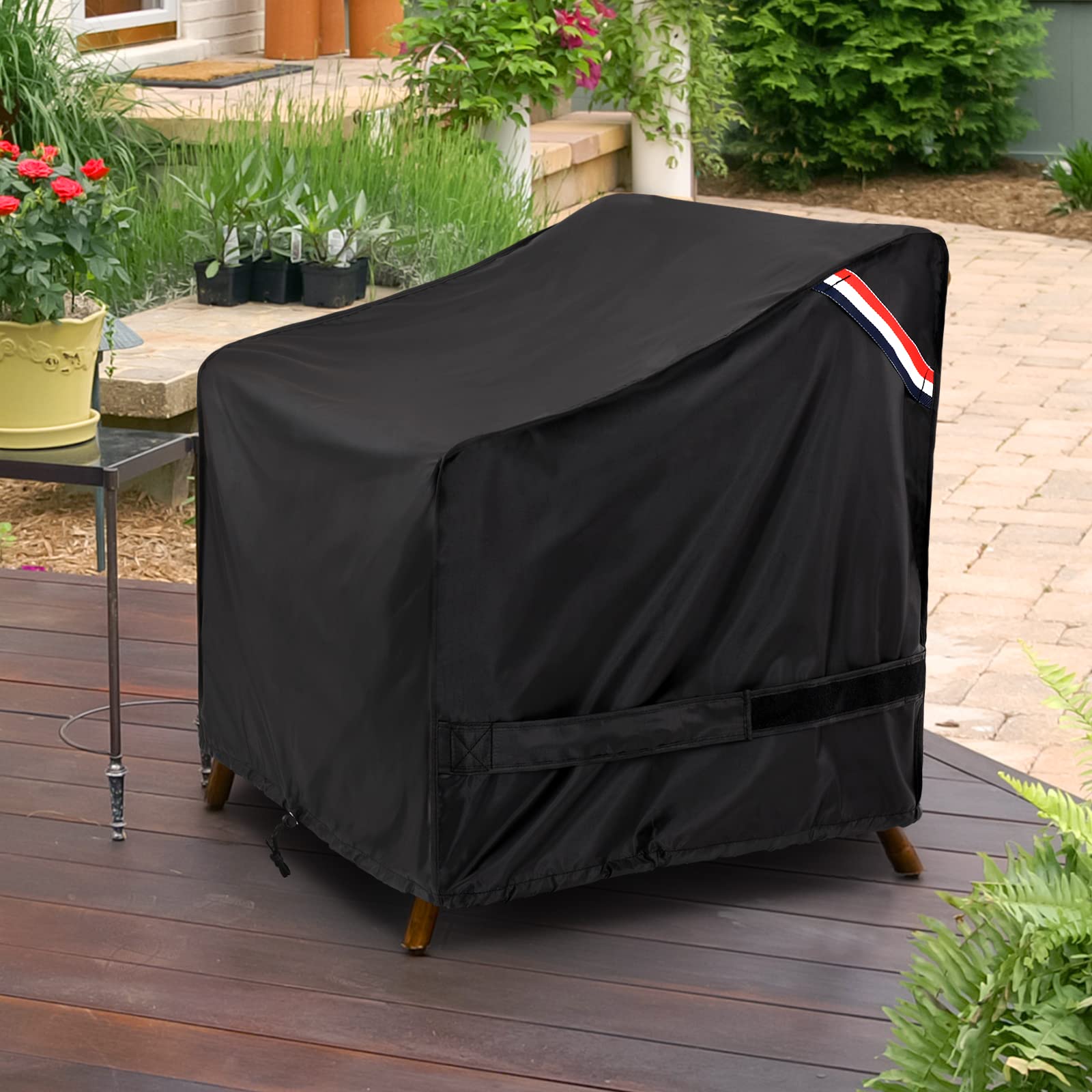 KylinLucky Patio Chair Covers Outdoor Furniture Covers Waterproof Fits up to 32W X 37D x 36H inches Black 1 Pack