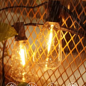 YOYONACY 100 FT Outdoor String Lights for Outside – LED Patio Lights Waterproof with Dimmer Remote – Hanging Lights Shatterproof ST38 Vintage Edison Bulbs Porch Backyard Cafe Bistro (Max 300 FT)