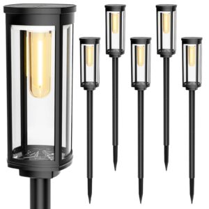 COXSENI Solar Pathway Lights Outdoor 6 Pack, Bright Solar Path Light Outside Waterproof, Solar Garden Decorative Solar Powered Landscape Lights for Walkway Driveway Lawn Patio Sidewalk Yard Decor