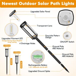 COXSENI Solar Pathway Lights Outdoor 6 Pack, Bright Solar Path Light Outside Waterproof, Solar Garden Decorative Solar Powered Landscape Lights for Walkway Driveway Lawn Patio Sidewalk Yard Decor