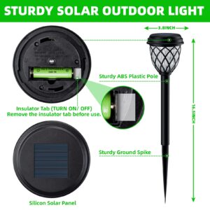 ruhotili Solar Outdoor Lights, Solar Lights Outdoor Waterproof IP65, Bright Powered by Solar Garden Lights for Patio, Yard, Driveway Decoration (10 Pack)