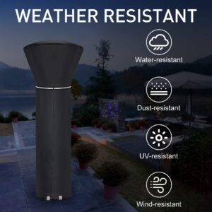 Upgraded Patio Heater Covers Waterproof, Outdoor Heater Cover with Reflective Ribbon, Zipper and Storage Bag, Waterproof, Dustproof, Wind-Resistant, UV-Resistant, Snow-Resistant, 89.5"Hx33.5"Dx19.5"B