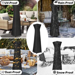 OutdoorLines Waterproof Outdoor Patio Heater Covers with Zipper and Storage Bag, Dust-proof UV-Resistant Windproof Propane Heavy Duty Heater Cover for Standing Heater, 2 Packs-90Hx23Lx23W inch Black