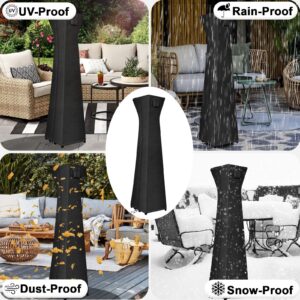 OutdoorLines Waterproof Outdoor Patio Heater Covers with Zipper and Storage Bag, Dust-proof UV-Resistant Windproof Propane Heavy Duty Heater Cover for Standing Heater, 1 Pack-90Hx23Lx23W inch Black