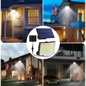 oulac Solar Lights for Outside, 210 LED Motion Sensor Outdoor Lights, IP68 Waterproof Outdoor Solar Lights, Solar Flood Lights Outdoor for Yard, Patio, Garden(2 Pack)