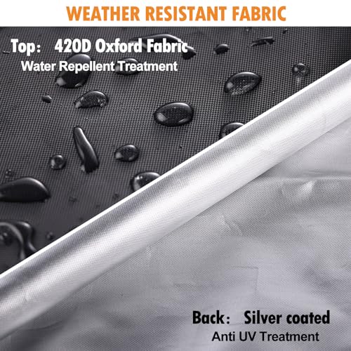Patio Umbrella Cover,420D Outdoor Cantilevered Offset Umbrella Cover with Sturdy Waterproof Zipper and Top Vent,Outdoor Umbrella Covers (fits 9FT to 12FT）