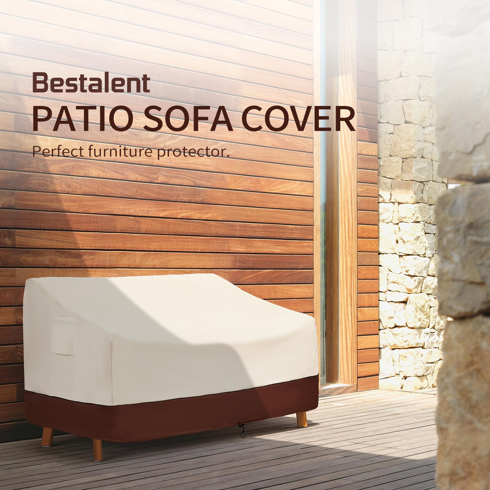 Bestalent Patio Furniture Covers Waterproof,Outdoor Sofa Covers for Loveseat Fits up to 54W x 38D x 35H inches