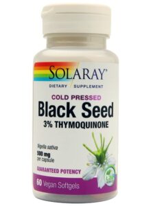 solaray vital extracts, black seed, cold pressed, 60 vegan softgels