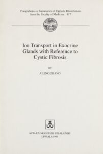 ion transport in exocrine glands with reference to cystic fibrosis (comprehensive summaries of uppsala dissertations)