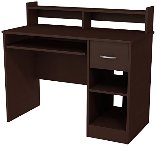 South Shore Axess Desk with Keyboard Tray, Chocolate