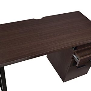 Acme Coy 3-Drawer Wooden Home Office Desk in Dark Oak