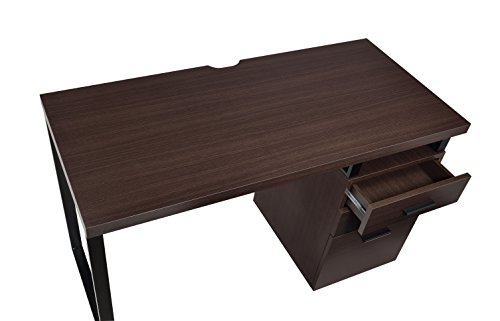 Acme Coy 3-Drawer Wooden Home Office Desk in Dark Oak