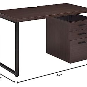 Acme Coy 3-Drawer Wooden Home Office Desk in Dark Oak