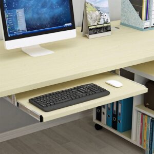 Keyboard Tray,Sliding Keyboard Tray,Wooden Desk Extender,Metal Drawer Slide Rail,Modified Keyboard Slider,Ergonomics, Relieve Muscle Fatigue and Save Desktop Space, It is Beneficial
