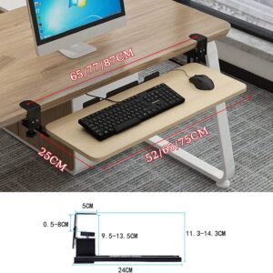 Keyboard Tray Stores Under Desk 4 Colours Wooden Keyboard Tray Height Adjustable - Under Desk Comfort Keyboard Drawer - Multifunction Sliding Keyboard Shelf, Relieve Fatigue