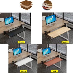 Keyboard Tray Stores Under Desk 4 Colours Wooden Keyboard Tray Height Adjustable - Under Desk Comfort Keyboard Drawer - Multifunction Sliding Keyboard Shelf, Relieve Fatigue