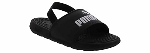 PUMA Cool Cat Backstrap BX (Little Kid) Black White 13 Little Kid M