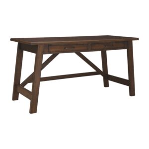 signature design by ashley baldridge rustic home office desk, distressed brown