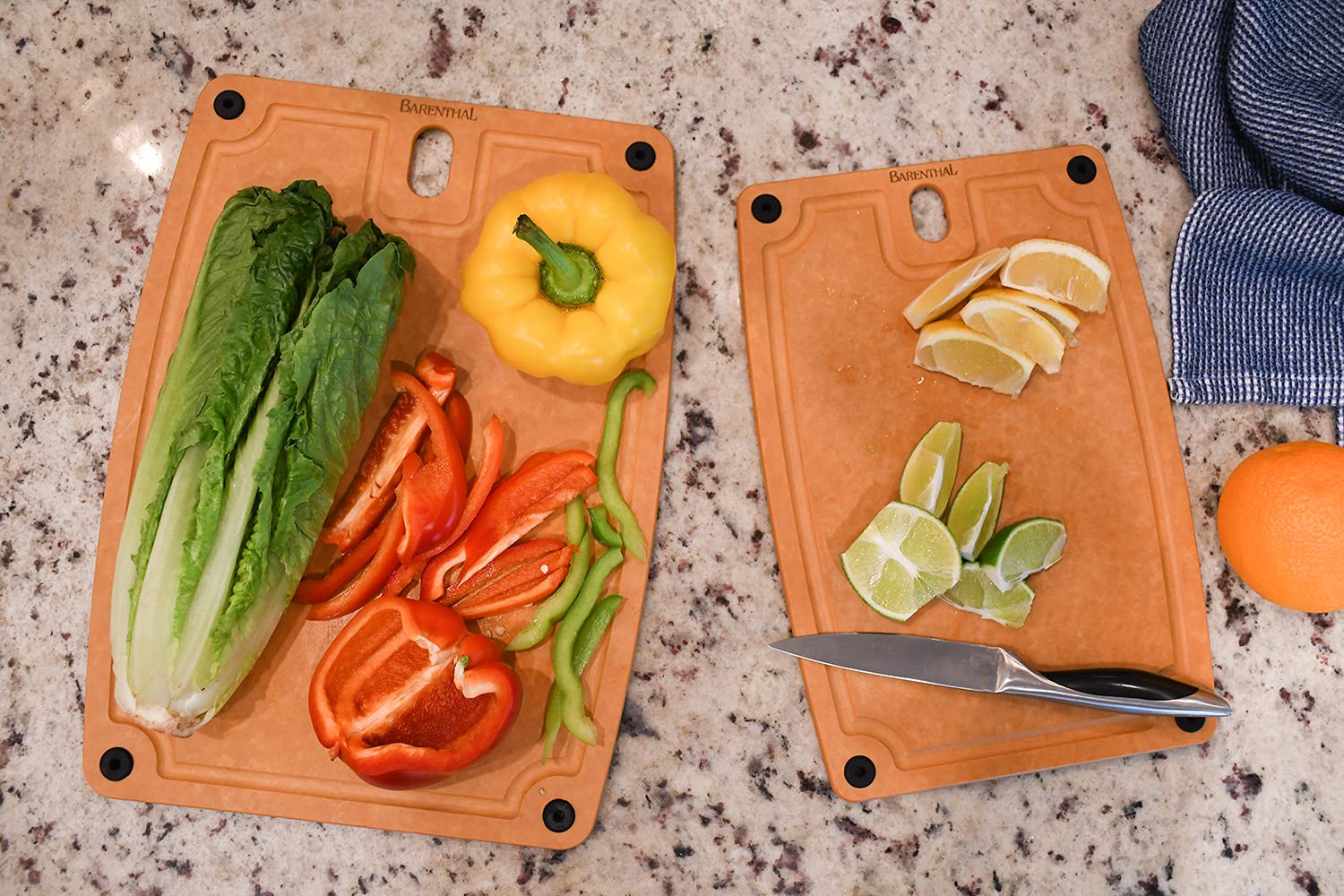 Barenthal Cutting Boards for Kitchen Dishwasher Safe Eco-Friendly Composite Cutting Board Set of 2,Reversible Chopping Board with Handles & Juice Grooves, Medium & Large Cutting Board