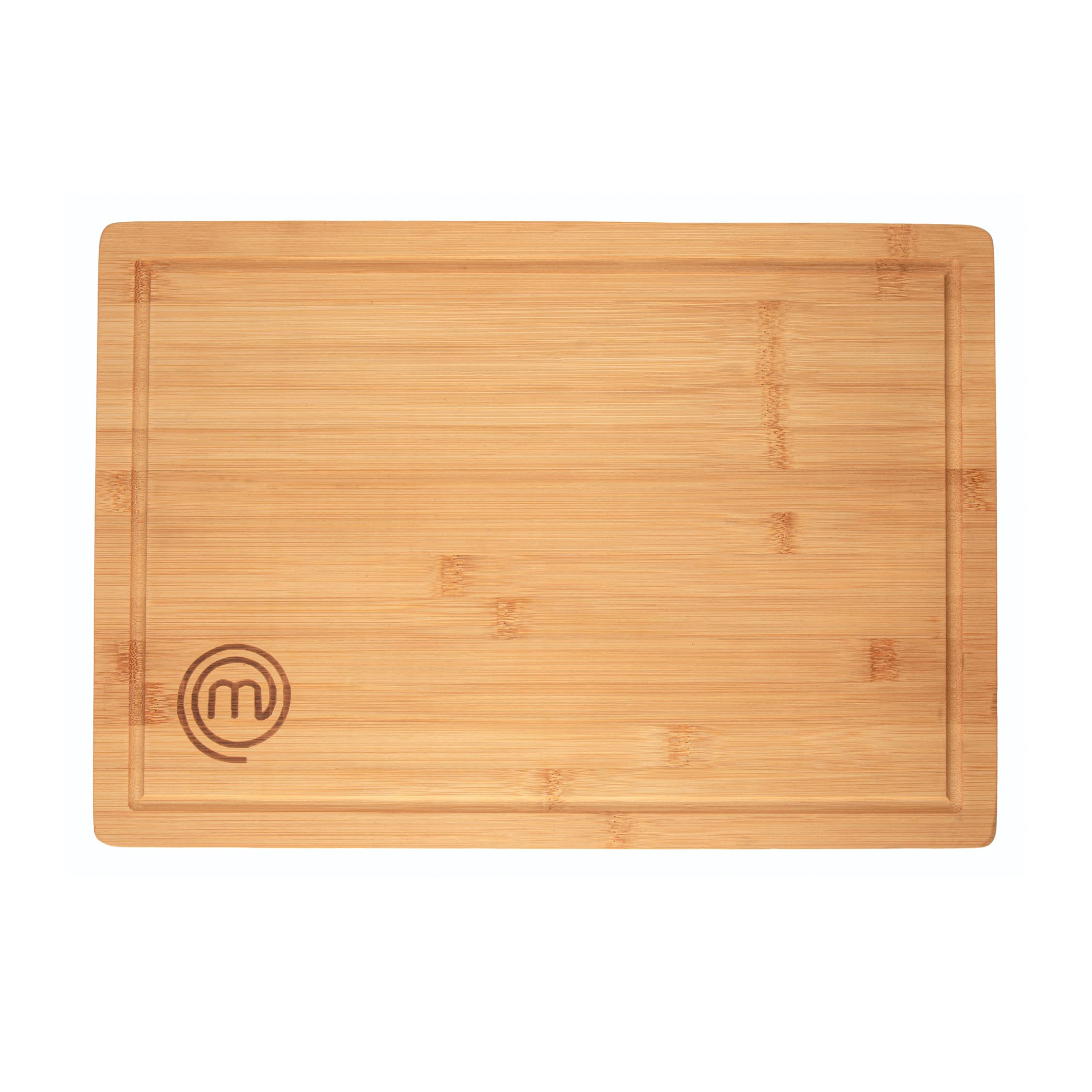 MasterChef Bamboo Cutting Board for Meat, Butcher Block Countertop, Large Chopping Board Wood 18" x 12", Natural, Organic & Food Safe Surface, Reversible Wooden Cutting Board with Juice Groove