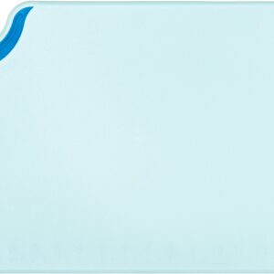 San Jamar Saf-T-Grip Plastic Cutting Board with Safety Hook, 12" x 18" x 0.5", Blue