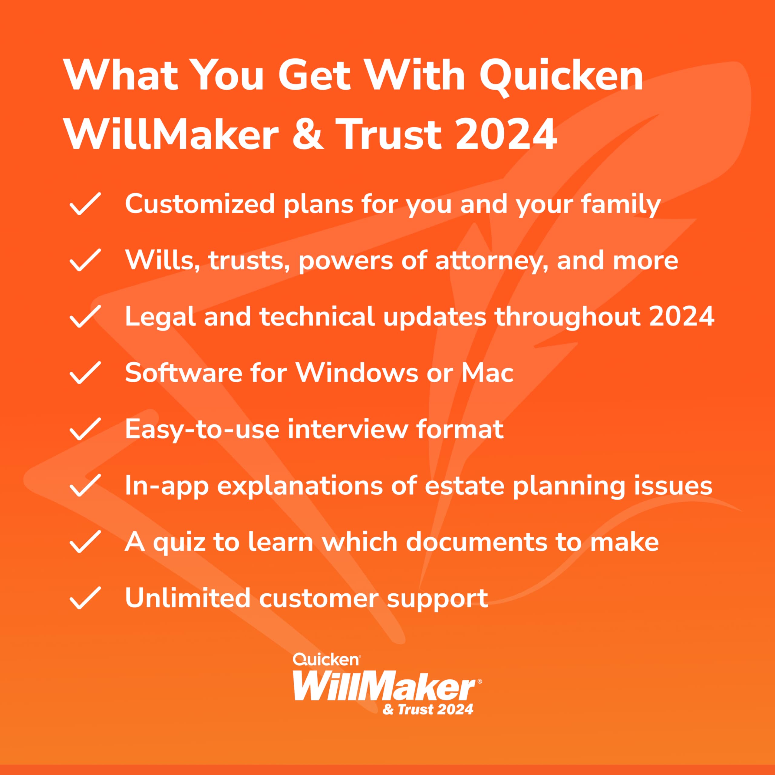 Quicken WillMaker & Trust 2024 - Estate Planning Software - Includes Will, Living Trust, Health Care Directive, Financial, Power of Attorney - Legally Binding - [CD, PC/Mac Download, Online]