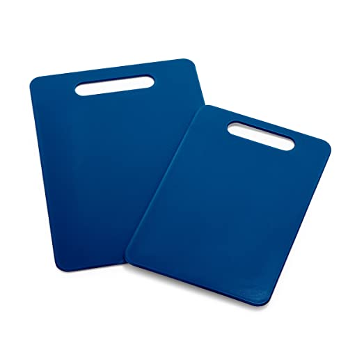 GreenLife 2 Piece Cutting Board Kitchen Set, 8" x 12" and 10" x 14" set, Dishwasher Safe, Extra Durable, Blue