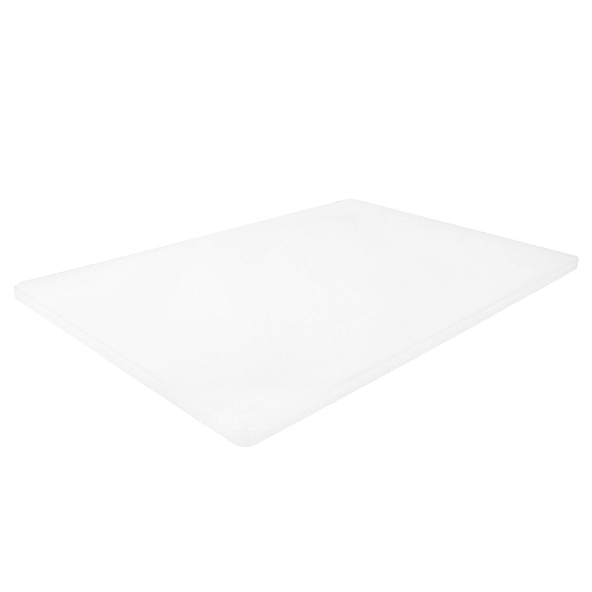 Thirteen Chefs Large Cutting Boards for Kitchen - 18" x 12" x .5" Professional HDPE Plastic Chopping Board for Carving, Dicing, Mashing and More - Commercial Grade & Dishwasher Safe, White