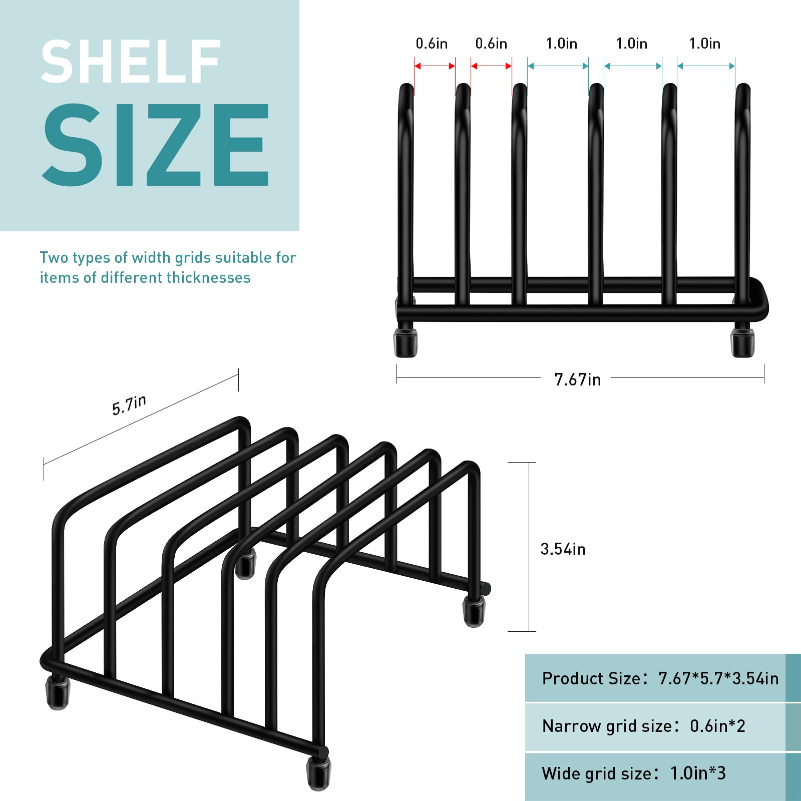 Cutting board organizers (1.0 and 0.6 inch wide slots), cutting board holders, cutting board racks, cutting board storage, biscuit sheets, bakeware organizers for cabinets…