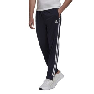 adidas men's essentials warm-up slim tapered 3-stripes tracksuit bottoms, legend ink/white, medium