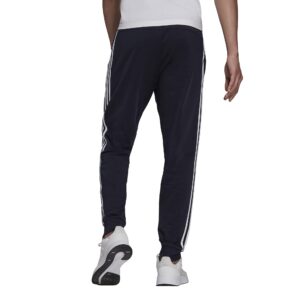 adidas Men's Essentials Warm-Up Slim Tapered 3-Stripes Tracksuit Bottoms, Legend Ink/White, Medium