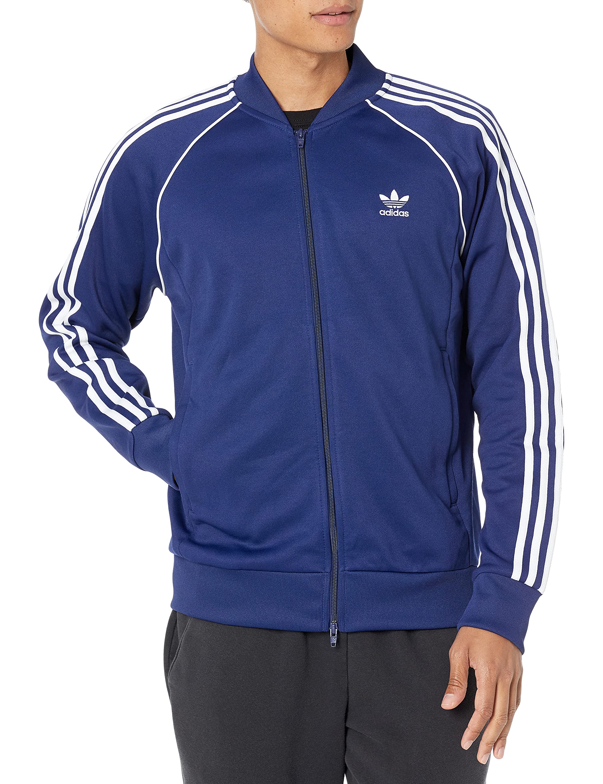 Adidas Originals Men's Adicolor Classics Primeblue Superstar Track Jacket, Night Sky/White, Medium