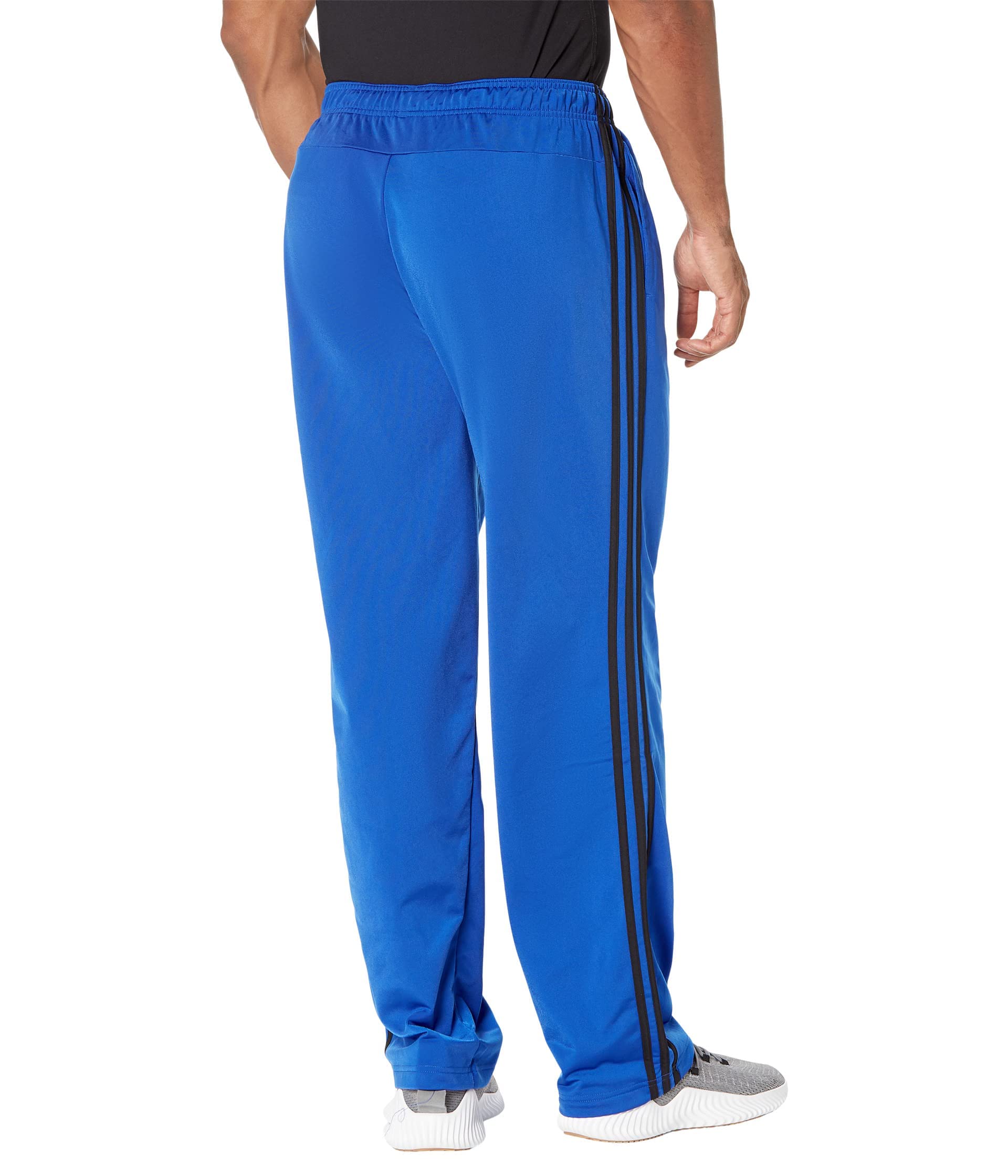 adidas Big & Tall Essential 3-Stripes Open Hem Tricot Pants Team Royal Blue/Black 4XL 34