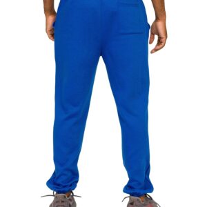 VICTORIOUS Men's Lightweight Fleece Drawstring Elastic Cuff Sweatpants FL78 - Royal Blue - Medium