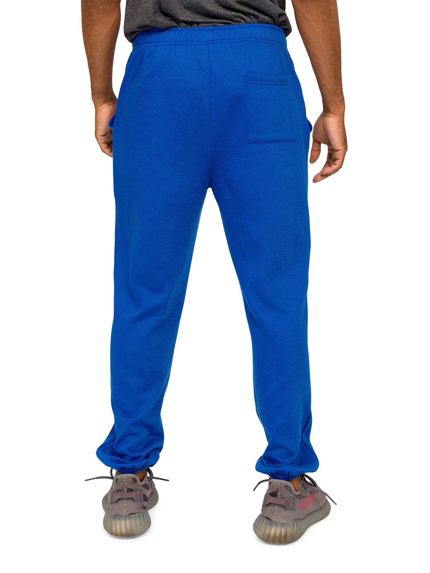 VICTORIOUS Men's Lightweight Fleece Drawstring Elastic Cuff Sweatpants FL78 - Royal Blue - Medium