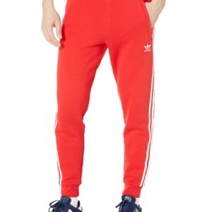 adidas Originals Men's 3-stripes Pants, Vivid Red, Large