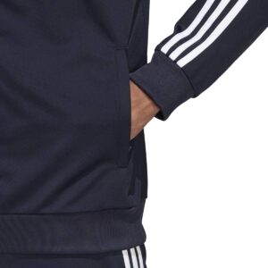 adidas Essentials Men's 3-Stripes Tricot Track Jacket, Legend Ink/White, 4XLT