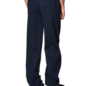 Gildan Adult Fleece Open Bottom Sweatpants with Pockets, Style G18300, Navy, Medium