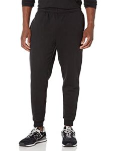amazon essentials men's fleece jogger pant, black, x-large
