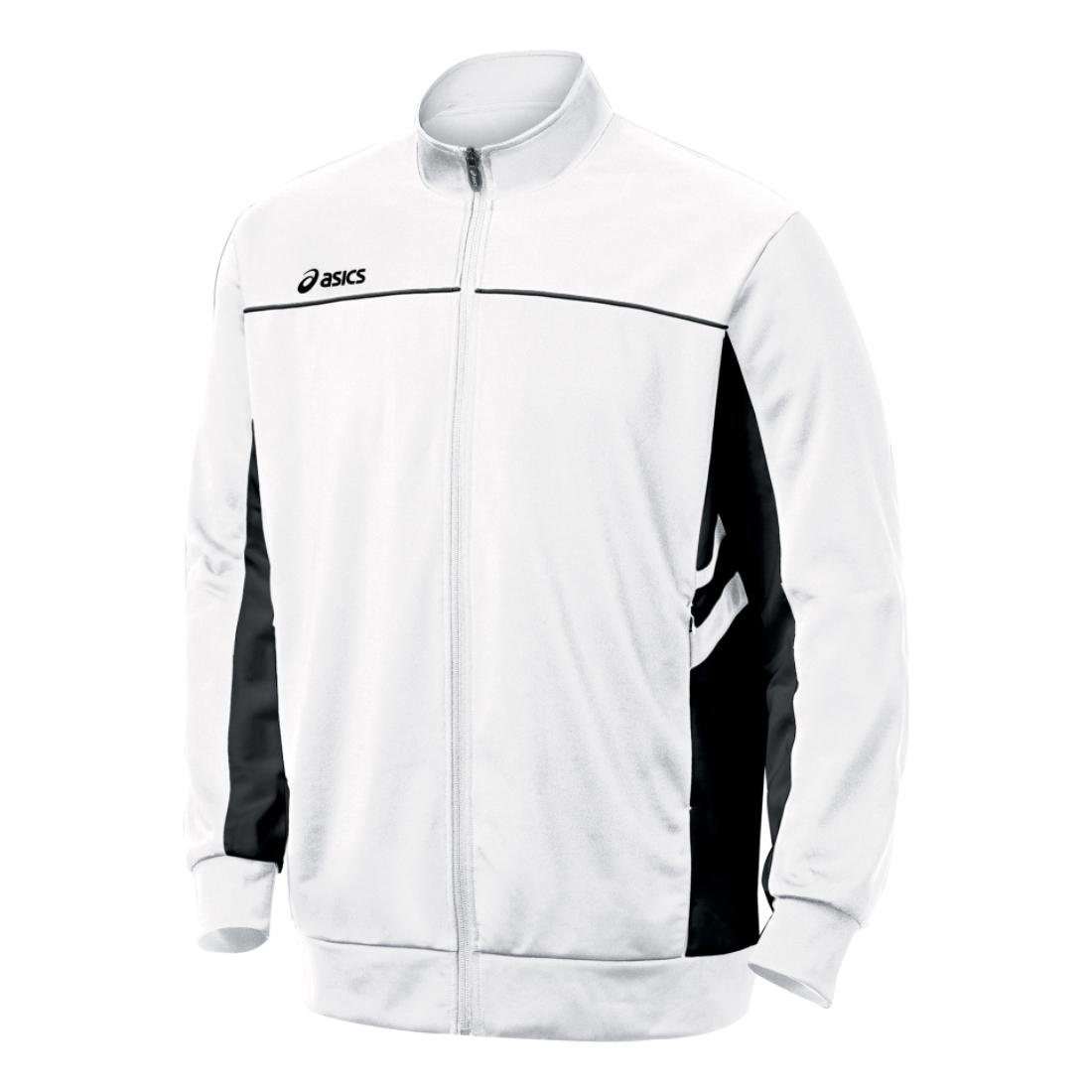 ASICS Men's Cabrillo Jacket, White/Black, Medium