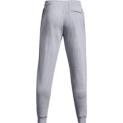 Under Armour Mens Rival Fleece Joggers , Mod Gray Light Heather (011)/Onyx White , XX-Large