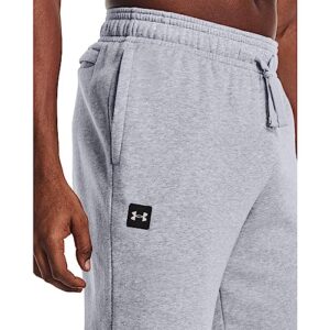 Under Armour Mens Rival Fleece Joggers , Mod Gray Light Heather (011)/Onyx White , XX-Large