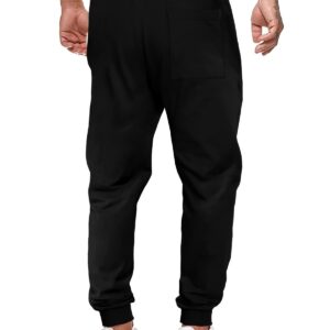 JMIERR Mens Sweatpants Tapered Track Gym Running Joggers Sweat Pants Athletic Pants with Drawstring and Pockets 2024, XL, Black